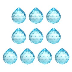 10 Pack 18mm / 0.71Inch Crystal Ball Prisms, Light Lake Blue