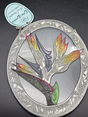 NWT Light Lovers CDP Vintage Hand Painted Window Decoration Hanging Floral
