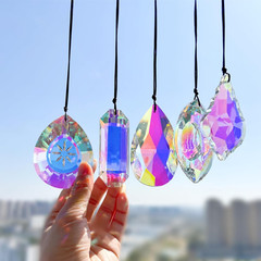 5Pcs 3-inch Crystal Sun Catcher Prisms for Windows Garden Patio,AB Colored Hangi
