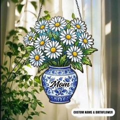 Personalized Daisy Flower Suncatcher Acrylic Gift