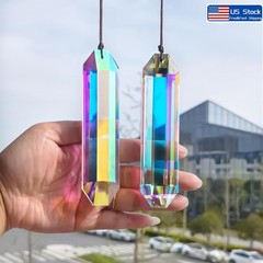 1/2pcs Large Crystal Sun Catcher Prisms for Windows, Colored Suncatcher Crystals