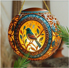 SUNCATCHER-Bohemian Lantern Suncatcher, 8x8inch 2D Acrylic