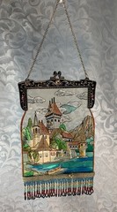 AMIA Denver Hand-Painted Glass Suncatcher Purse