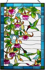 10×15 Inch Window Hanging – Exquisite Hummingbird Suncatcher with Metal Chain