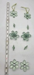 Suncatcher Hanging Decor Handmade Green Acrylic Fauceted Cluster Flowers Lotof 2