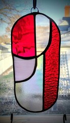 Stained glass colorblock suncatcher