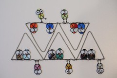Bird suncatcher Stained glasss Owl Handmade Bird Sun Catcher Window Hangings
