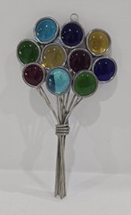 Tiffany Style Stained Glass Ten Balloons Suncatcher Collector’s Society
