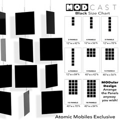 MODcast Art Mobiles + Dividers Black | Sultry. Elegant. Minimalist. Modern.