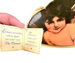 ArtCatcher by Via Vermont Brunette Angel Vintage 5” X 5” Heart Shaped