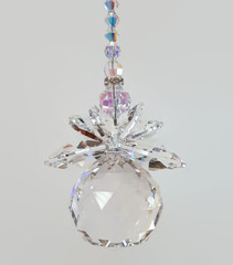 Large Guardian Angel Suncatcher made with Swarovski, Long Strand Gift Box