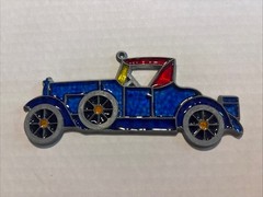Vintage 80s Handmade Stained Glass Antique Car Suncatcher Ornament Souvenir