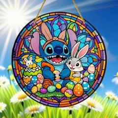 Disney Easter Stitch Suncatcher – 5.9 inch Lilo & Stitch Decor