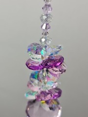 Crystal ball suncatcher pink mauve tones, suncatchers handmade AU gifts for her