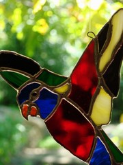 Rainbow Lorikeet Australian Stained Glass Handmade Suncatcher Bird Lovers Gift