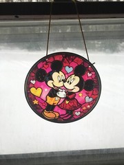 Mickey and Minnie suncatcher window decoration