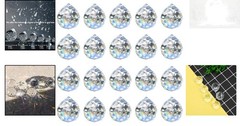 30mm Crystal Prism Suncatcher – 20pcs Clear Glass Window Beads for Rainbows