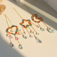 Colorful Crystal Sun Catcher with Chain Hanging Decorations for Window Home