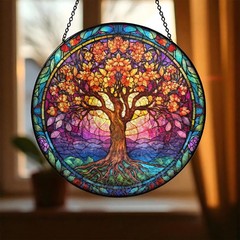 10Inch Stained Glass Suncatcher Window Decor for Home, Gifts & Holidays