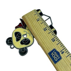 Lot Of 3 VTG Panda Bear Sun Catcher Stain Glass Black And White Window Hanging