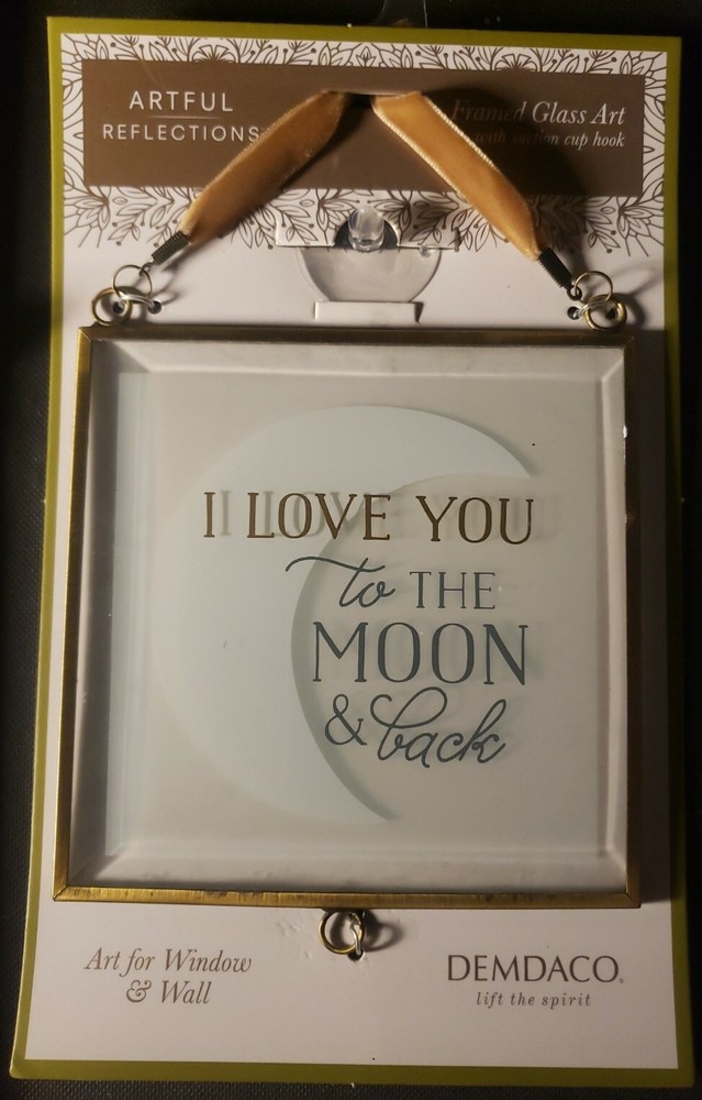 Demdaco Artful Reflections Framed Glass Art Hanging Ornament “I Love You….