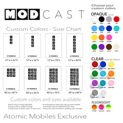 MODcast Art Mobiles + Dividers | Orange | Sultry. Elegant. Minimalist. Modern.