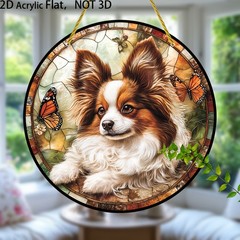 Pet Themed Papillon Butterfly Acrylic Suncatcher Holiday Home Wall Accent
