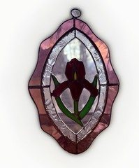 Vintage Suncatcher-Floral-7” Lx5” W