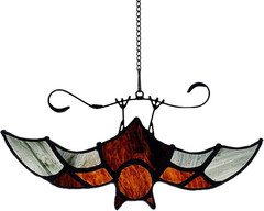 BOXCASA Bat Stained Glass Window Hangings Bat Suncatcher Halloween Decor | Sunca