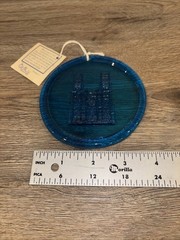 Colette Glass Cobalt Blue Moon & Stars Suncatcher