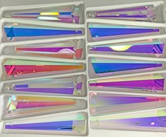 Clear Ab-Asfour Crystal Suncatcher Prisms #505 (3in) Hexagonal Drop – Box of 140