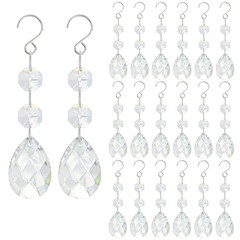 20pcs 38mm Clear Grid Chandelier Crystal Pendants,Crystals Beads for Chandeli…