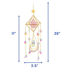 Clear Quartz Crystal Sun Catcher Rainbow Maker Chakra Meditation Window Hanging