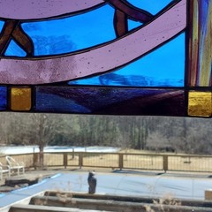 Tree Of Life Stained Glass Window Panel Suncatcher, Contemporary Arch Design