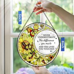 Thank You Gifts, Stained Glass Suncatcher Ornament, Window Hanging, Going Away/G