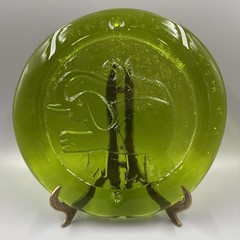 BLENKO Glass 9” Green Elephant SUNCATCHER Joel Meyers Mid CENTURY Modern