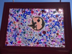 Moon and Fairy mosaic Suncatcher