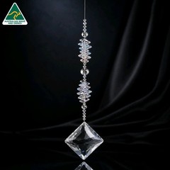 Large Clear Crystal Suncatcher Prism. Australian Made, Handmade Gifts for her