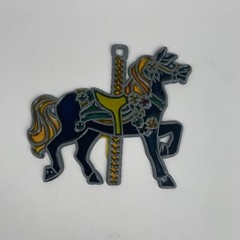 Set of 5 Vintage Carousel Horse Suncatchers Stained Glass Window Decorations