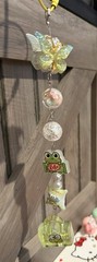 Sanrio Keroppi & Hello Kitty Kawaii Multicolor Beaded Butterfly Bag Charm
