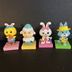 Solar Powered Dancing Toy Bobblehead – Easter – Set Of 4 – Chick Lamb & Bunnies