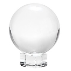 60mm/2.4 Inch K5 Crystal Glass Ball with Stand Solid Crystal Ball [Clear]