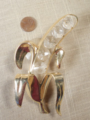 Large 4 5/8″ Cornstalk Suncatcher gold tone clear MSC