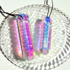 5Pcs 3″ Crystal Sun Catcher Prisms – AB Colored Hanging Suncatchers for Windows