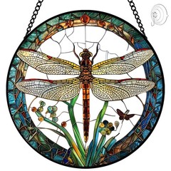 Handmade Dragonfly Stained Glass Suncatchers for Windows – Unique Gifts