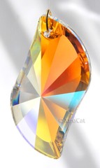 Asfour Clear AB coated Curvy Drop Crystal Pendant Prism Suncatcher 50mm or 63mm