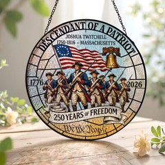 Descendant of Patriot Stained Glass Suncatcher