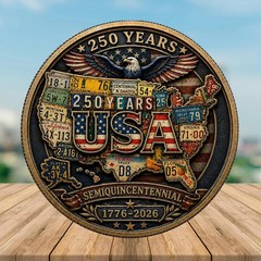 USA 250th Anniversary Semiquincentennial Patriotic Eagle Freedom Commemorative