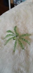 Handmade Beaded Light Green Spider Suncatcher Ornament