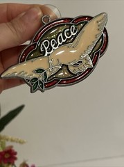 Suncatcher PEACE DOVE Ornament Stained Glass New